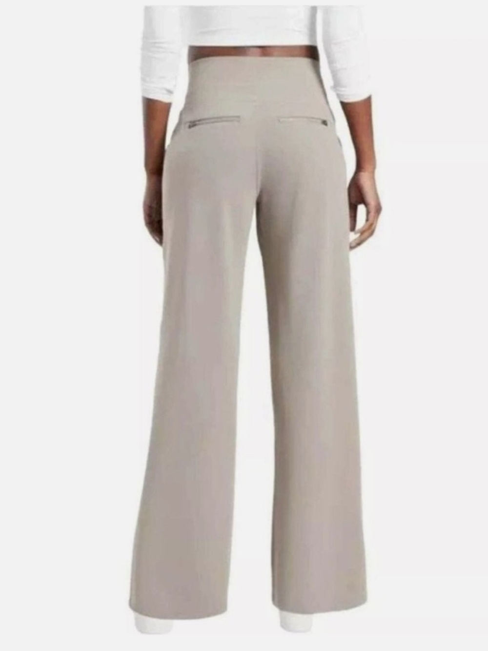 Athleta Dark Taupe Grey Venice High Rise Wide Leg Elastic Waist Pant Size XS - Picture 3 of 12